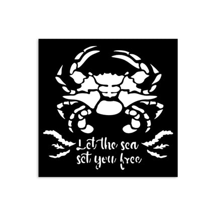 Thick stencil 12x12 cm - Silent Sea crab