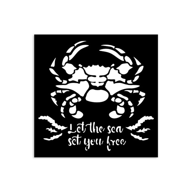 Thick stencil 12x12 cm - Silent Sea crab