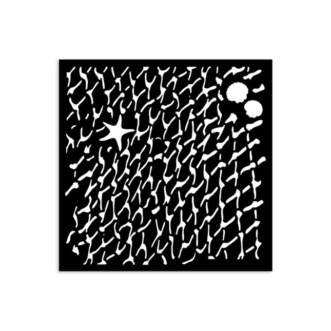 Thick stencil 12x12 cm - Silent Sea net