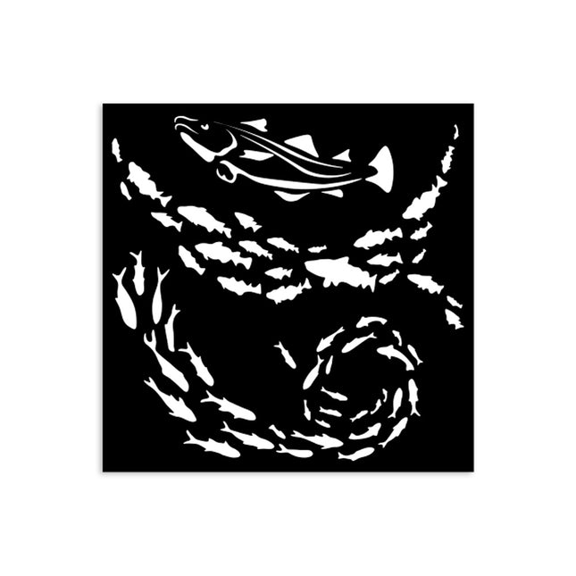 Thick stencil 12x12 cm - Silent Sea fish