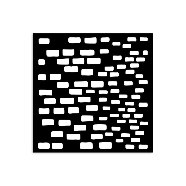 Thick stencil 12x12 cm - Silent Sea bricks pattern