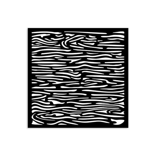 Thick stencil 12x12 cm - Silent Sea wood pattern