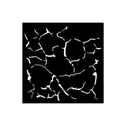 Thick stencil 12x12 cm - Silent Sea crackle pattern