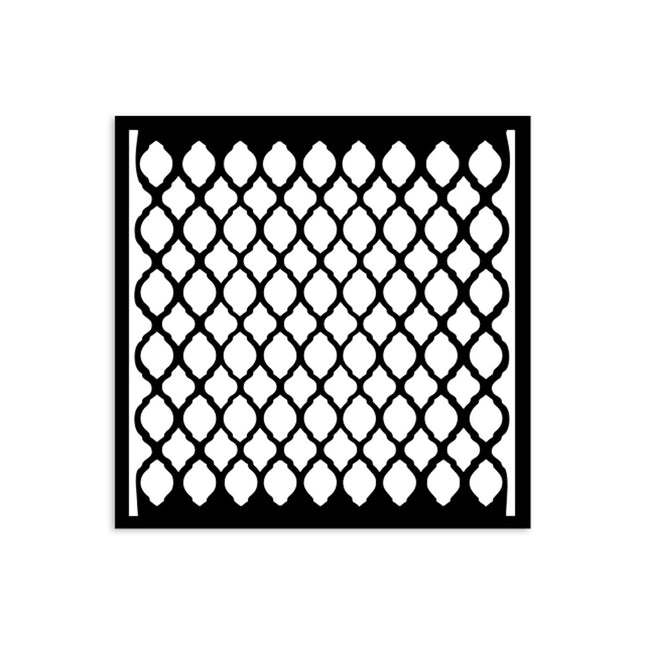 Thick stencil cm 12X12 - Timeless net texture