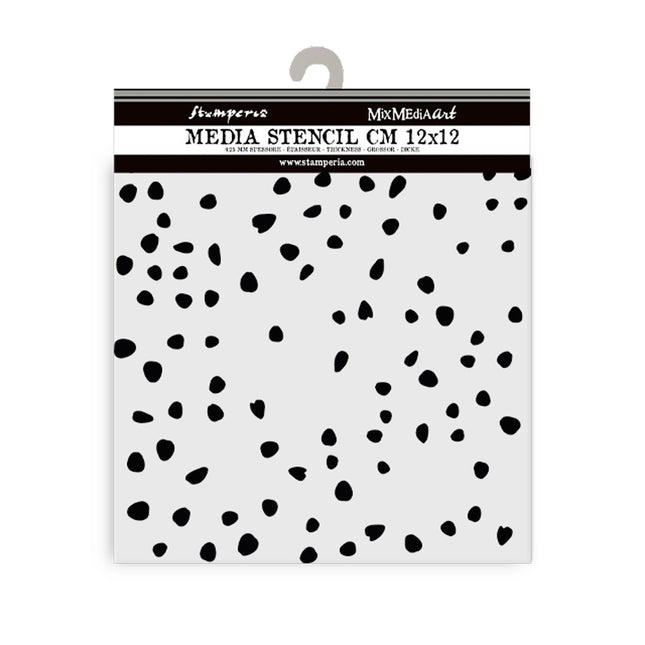 Thick stencil cm 12X12 - Timeless petals texture