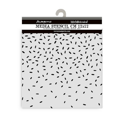 Thick stencil cm 12X12 - Candy Christmas dripping with sugar sparkling