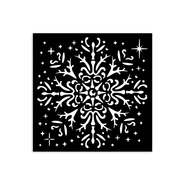 Thick Stencil 12x12 cm - The Owl's House Snowflake