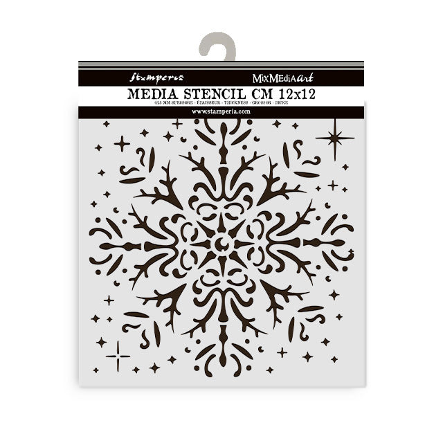 Thick Stencil 12x12 cm - The Owl's House Snowflake