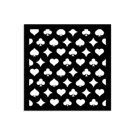 Thick stencil cm 12x12 - Alice in Christmas Poker Cards