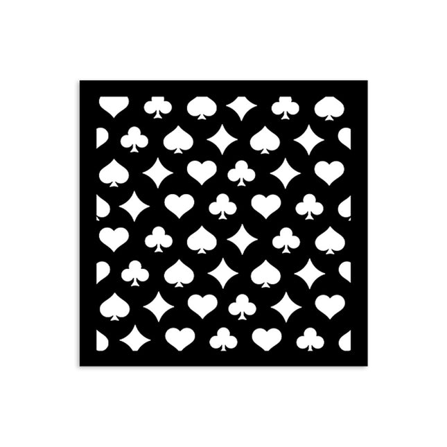 Thick stencil cm 12x12 - Alice in Christmas Poker Cards