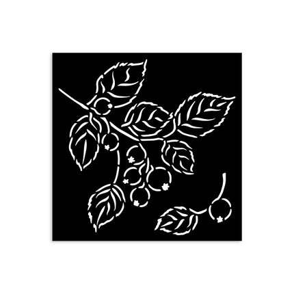 Thick Stencil 12x12 cm - Whispering Woods Berries  