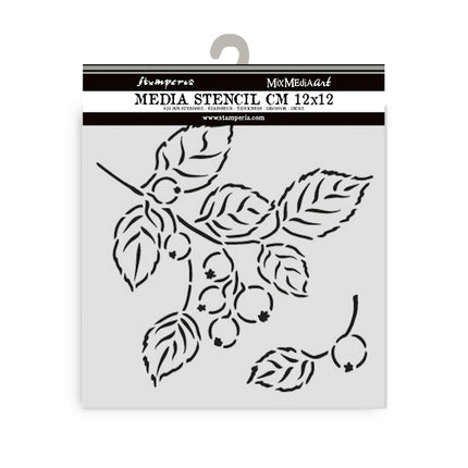 Thick Stencil 12x12 cm - Whispering Woods Berries  