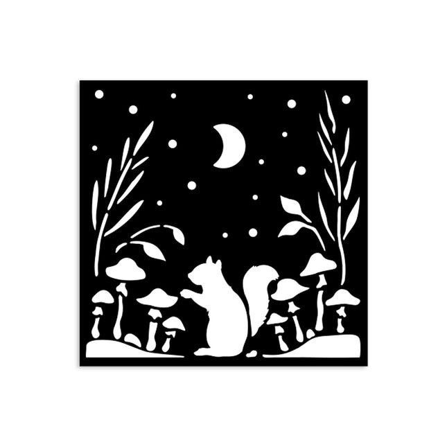 Thick stencil 12x12 cm - Herbarium Silvae squirrel