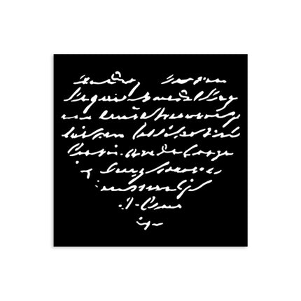 Thick stencil 12x12 cm - Family heart with writing