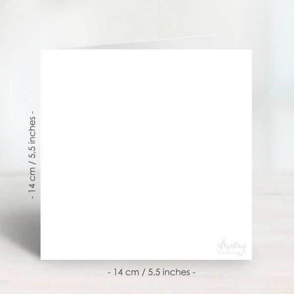 Mintay papers - Greeting Card Base, 14x14 cm - White, 10 pcs