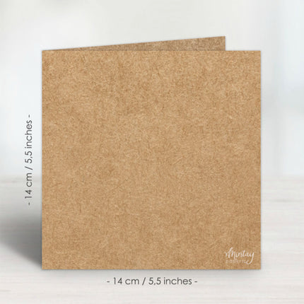 Mintay papers - Greeting Card Base, 14x14 cm - Kraft, 10 pcs