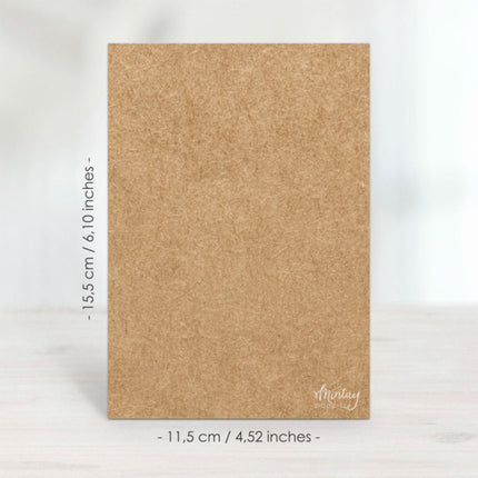 Mintay papers - Greeting Card Base, 11.5x15.5 cm - Kraft, 10 pcs
