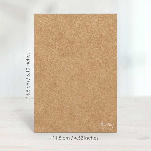 Mintay papers - Greeting Card Base, 11.5x15.5 cm - Kraft, 10 pcs