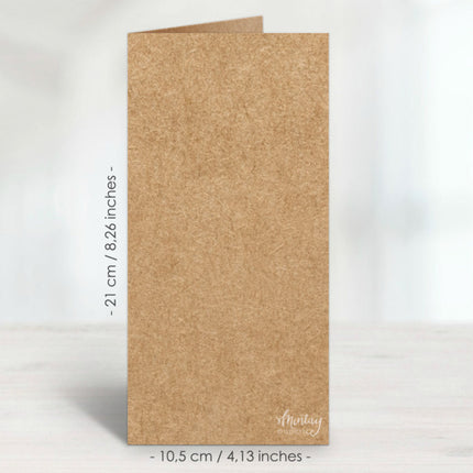 Mintay papers - Greeting Card Base, 10.5x21 cm - Kraft, 10 pcs