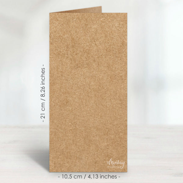 Mintay papers - Greeting Card Base, 10.5x21 cm - Kraft, 10 pcs