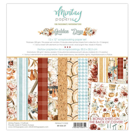 12x12 PAPER SET - GOLDEN DAYS