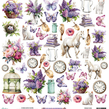 Mintay papers - Lilac Garden - Elements Paper (12"x12")