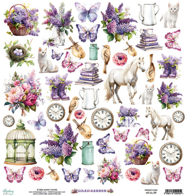 Mintay papers - Lilac Garden - Elements Paper (12"x12")