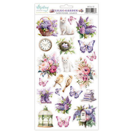 Mintay papers - Lilac Garden - Paper Stickers - Elements (6"x12")