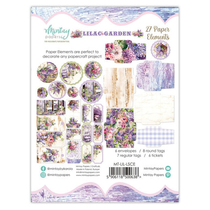 Mintay papers - Lilac Garden - Paper Elements (27pcs)