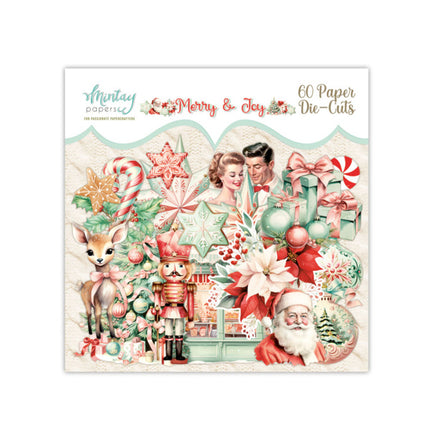 PAPER DIE-CUTS - MERRY & JOY, 60 PCS