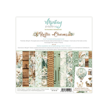 Mintay papers - Rustic Charms - Paper Pad (6"x6")
