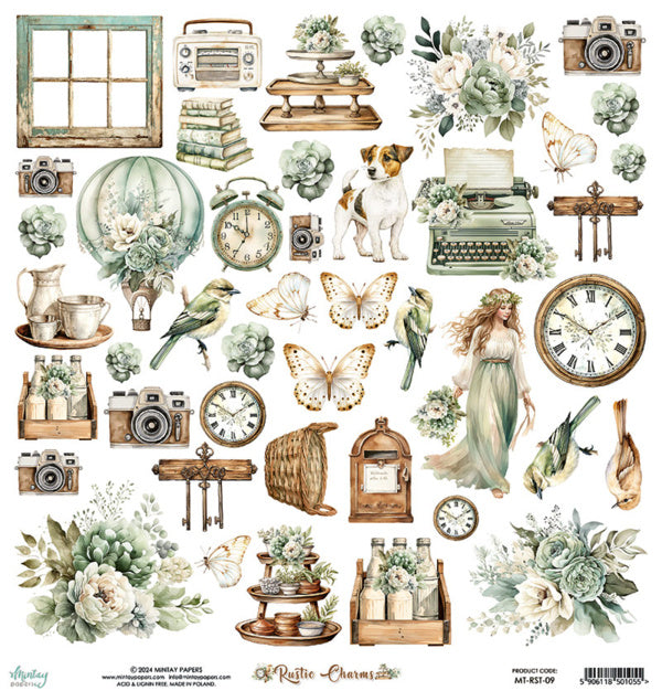Mintay papers - Rustic Charms - Elements Paper (12"x12")