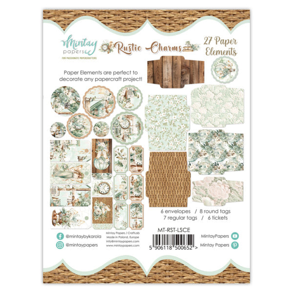 Mintay papers - Rustic Charms - Paper Elements (27pcs)