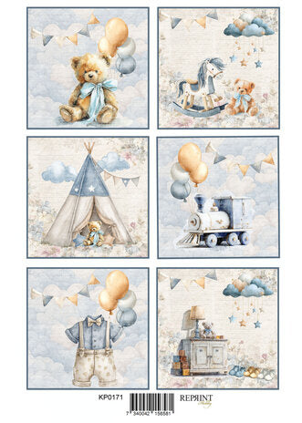 Happiness Baby Boy A4 Cutouts (KPA4115)