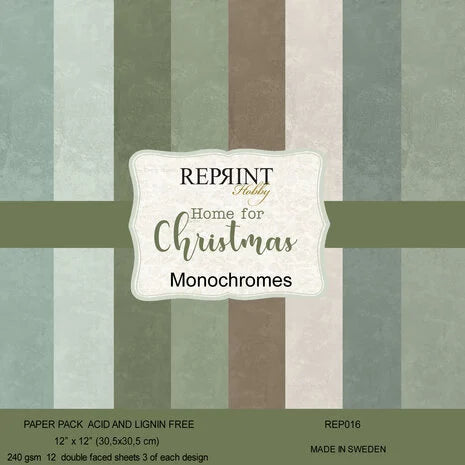 Home For Christmas 12x12 Inch Cardstock (REP016)