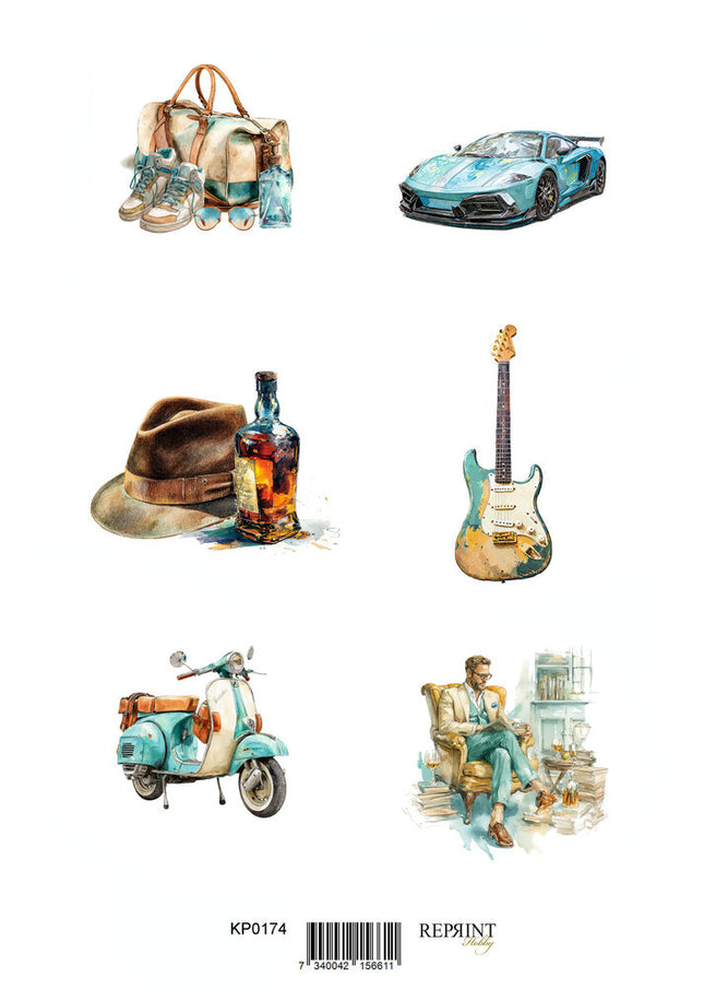 Masculine Moments A4 Cutouts (KPA4117)