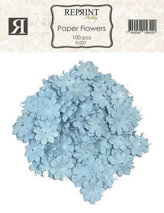 Paper Flowers Blue (100 pcs) (FL007)