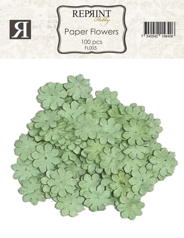 Paper Flowers Green (100 pcs) (FL005)