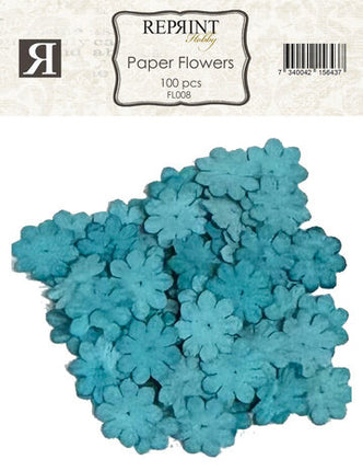 Paper Flowers Turquoise (100 pcs) (FL008)