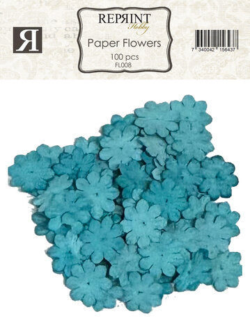 Paper Flowers Turquoise (100 pcs) (FL008)