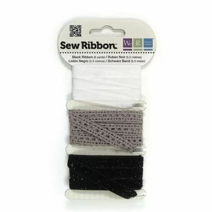 We R Memory Keepers • Sew Ribbon ribbonset 5,5m Black