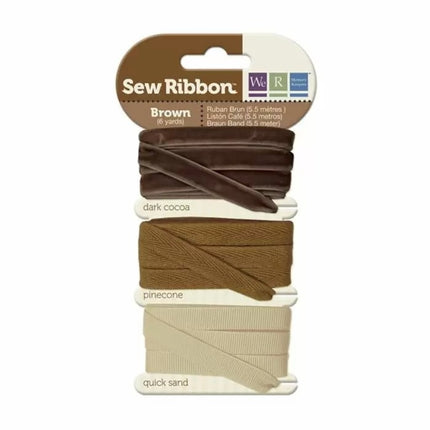 We R Memory Keepers • Sew Ribbon ribbonset 5,5m Brown