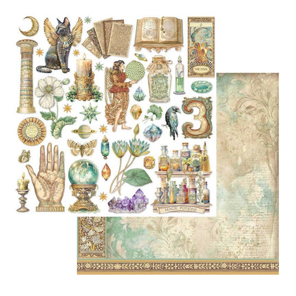Double-sided Scrapbook Paper - Fortune elements