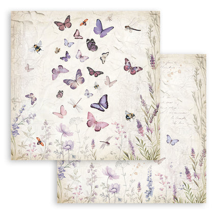 Double-sided Scrapbook Paper - Lavender Butterflies