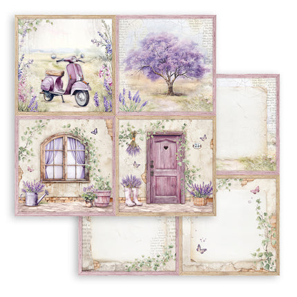 Double-sided Scrapbook Paper - Lavender 4 cards