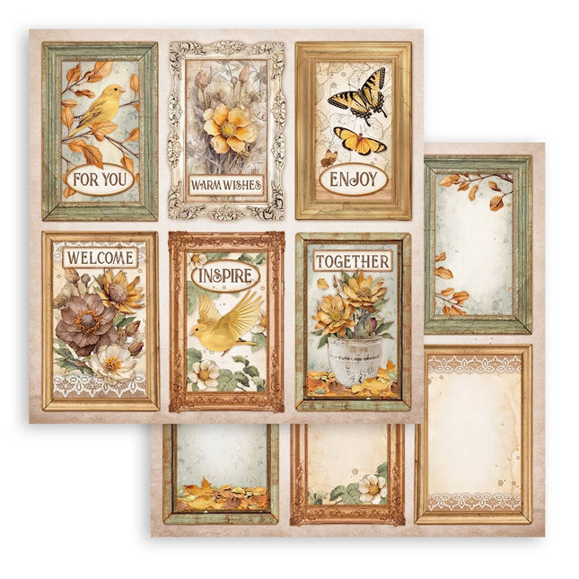 Double-sided Scrapbook Paper - Golden Harmony 6 cards