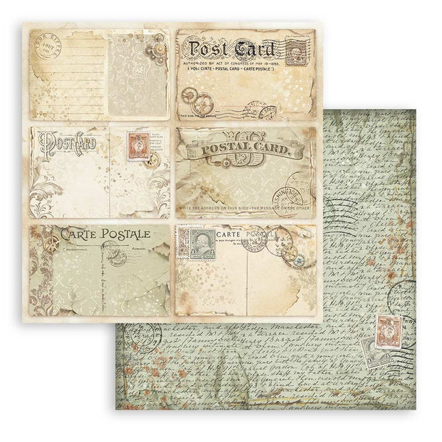 Double-sided Scrapbook Paper - Alterego postcard