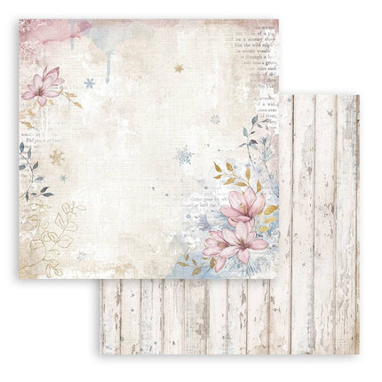 Double-sided Scrapbook Paper - Create Happiness Dewdrops flower corner