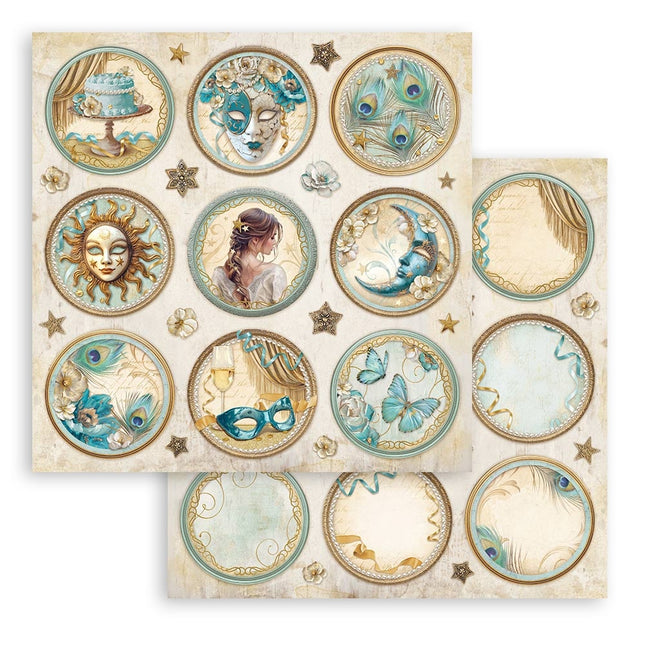 Double-sided Scrapbook Paper - Masquerade rounds