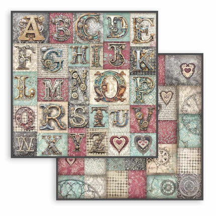 Double-sided Scrapbook Paper - Master of Magic alphabet